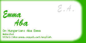 emma aba business card